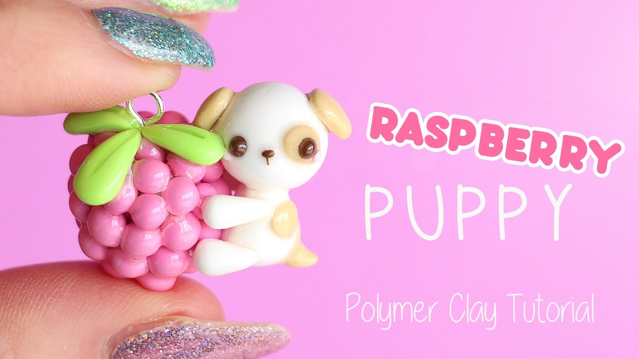 Cute Raspberry Puppy │ Polymer Clay Tutorial