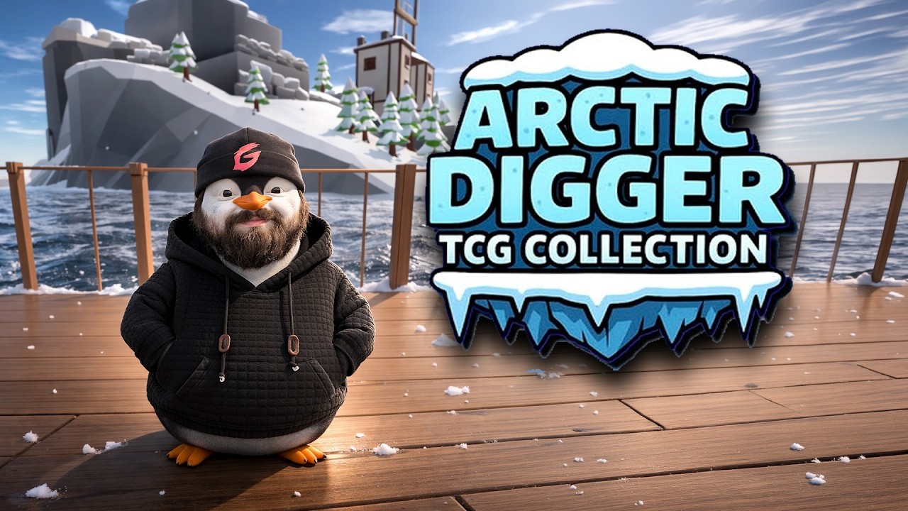 Morphed into a penguin and forced to dig our way off the island | Arctic Digger TCG Collection