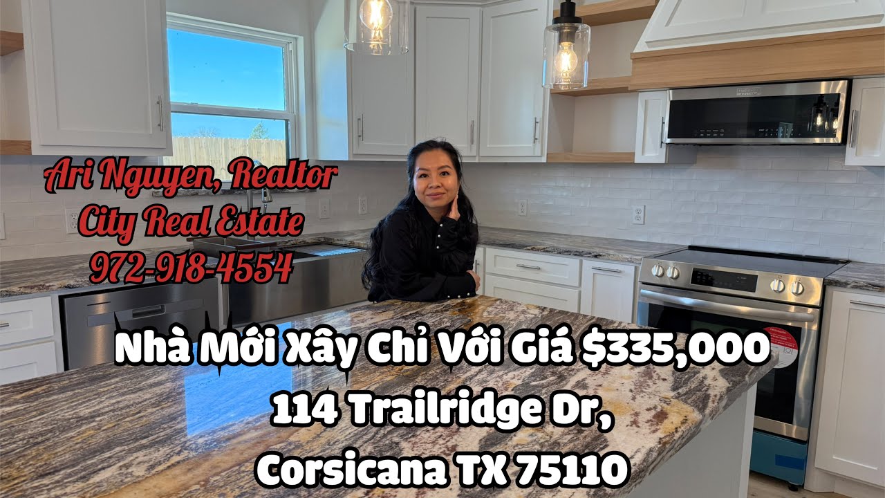 Nhà Mới Xây chỉ với giá $335,000 ở Corsicana TX! 