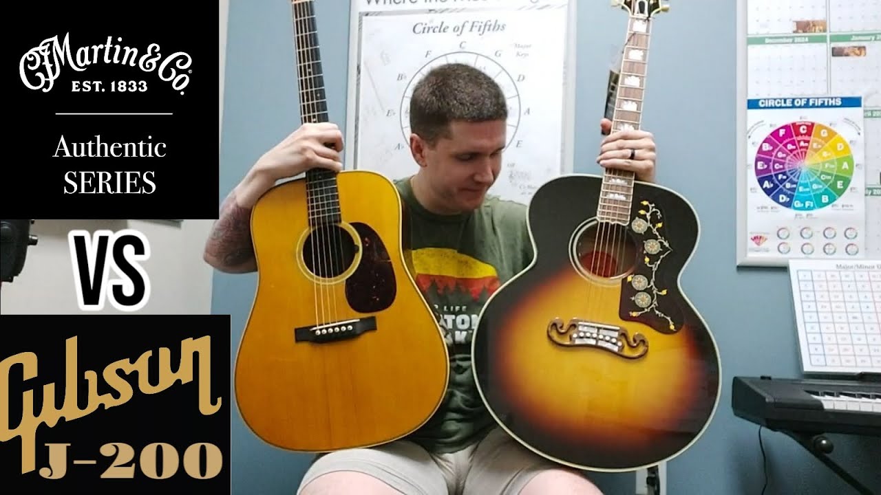 A Comparison Between 2 Juggernauts | Martin D-28 Authentic VS Gibson J-200