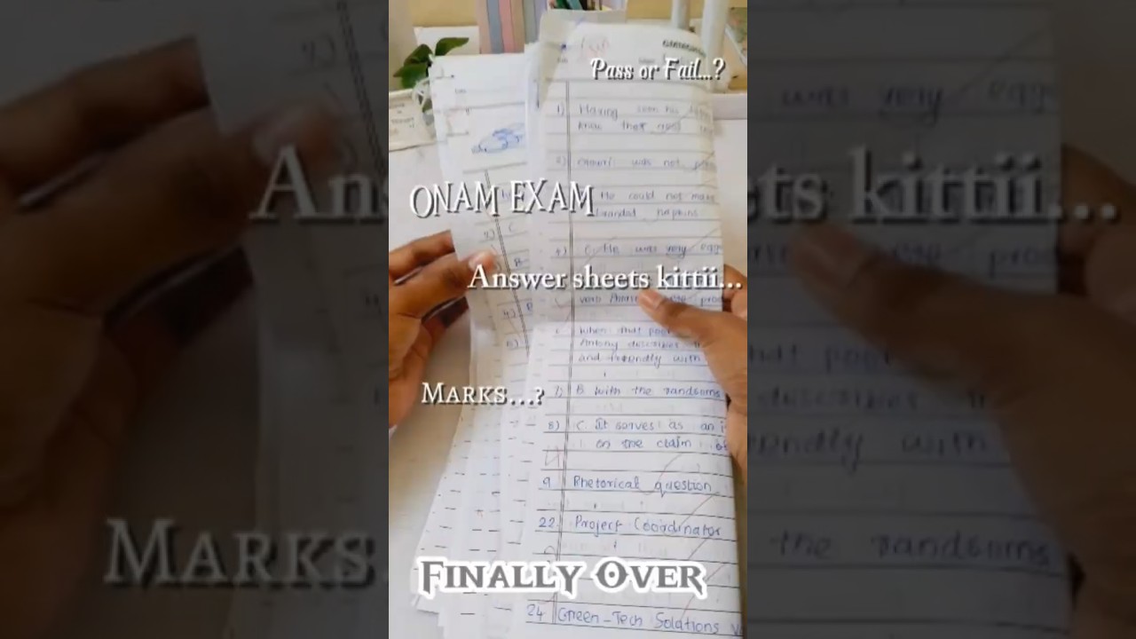 Onam exam result parayaam 🤗 | first term exam answer sheets kitti | watch full video⬇️ #sslc #study