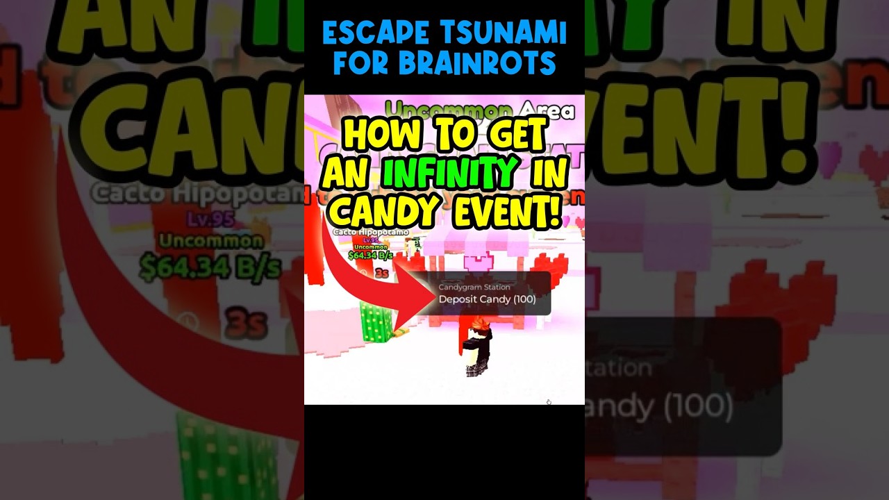 How to GET an INFINITY in Candy Event in Escape Tsunami for Brainrots  #roblox