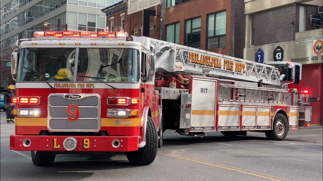 ⁴ᴷ PHILADELPHIA FIRE DEPARTMENT ENGINE 43 AND LADDER 9 RESPONDING