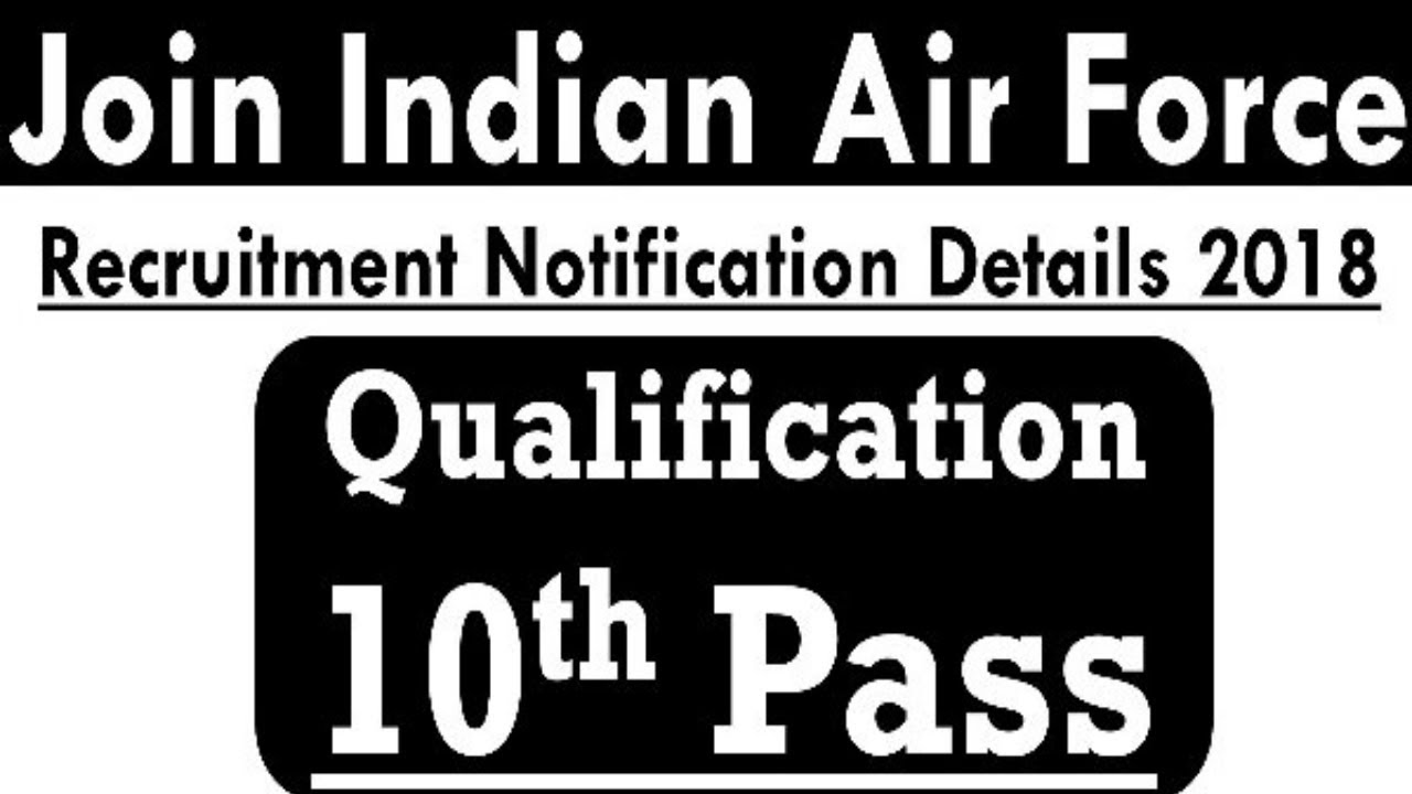 Air Force Recruitment 2018 - Apply Online - 12th pass Jobs - Defence Jobs