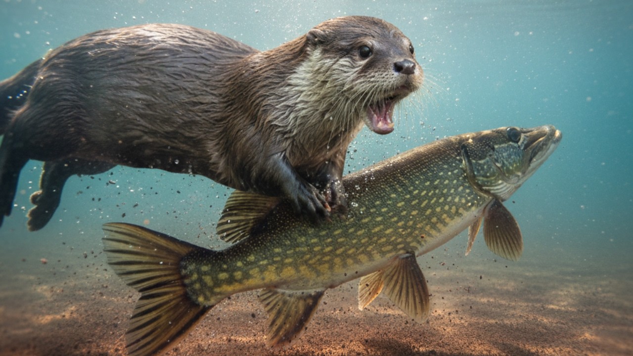 Relentless Otter: The Deadly River Assassin Versus The Giant Pike