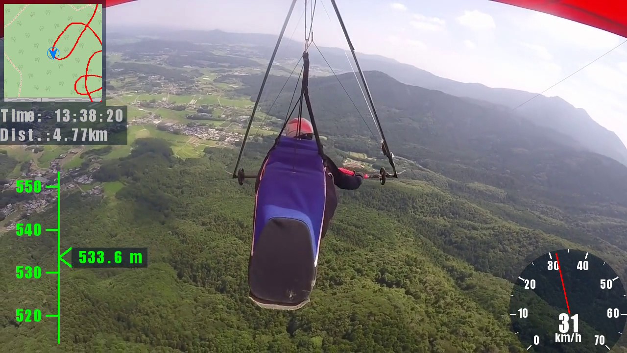 ハンググライダー 足尾山フライト Moyes Gecko
