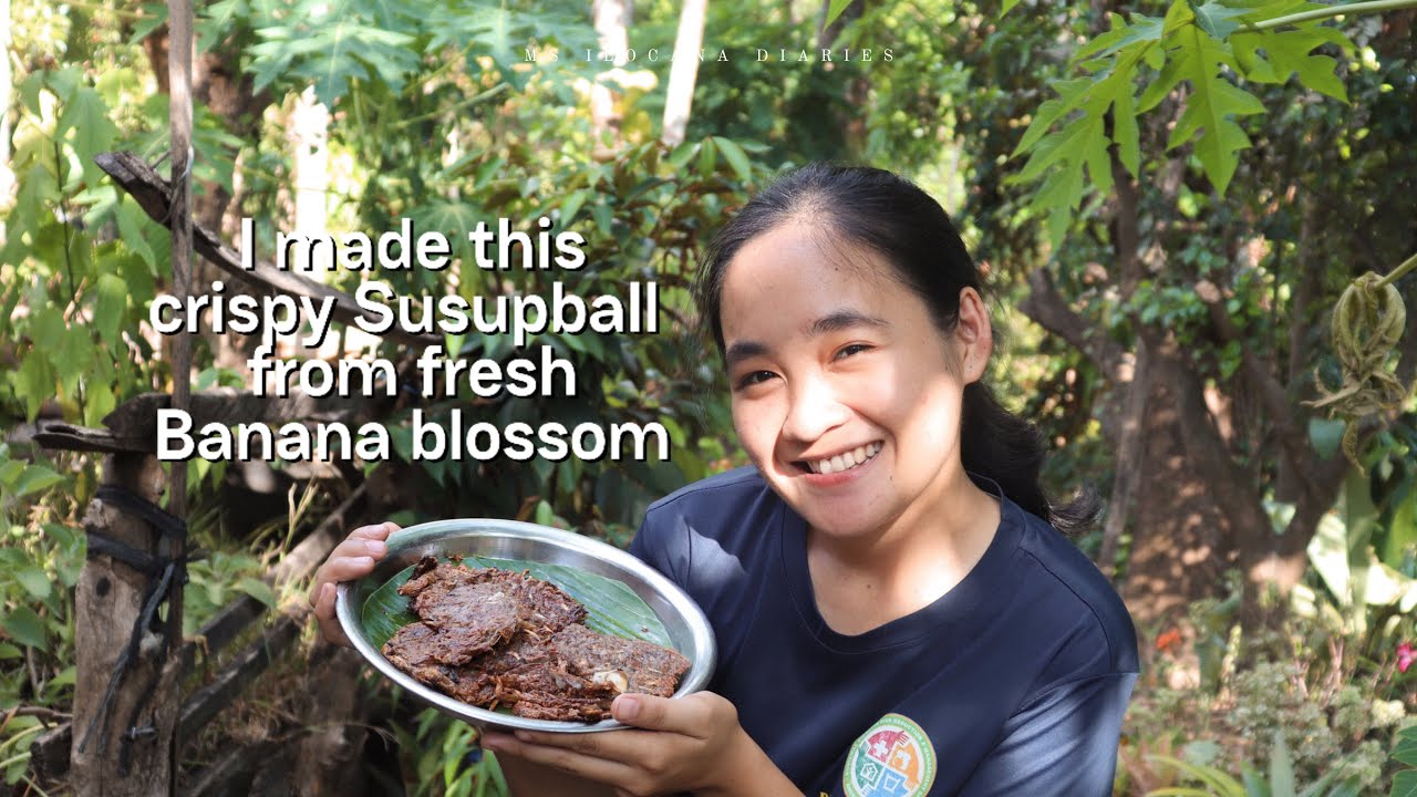 Making Crispy Banana Blossom Susupball | Countryside Life
