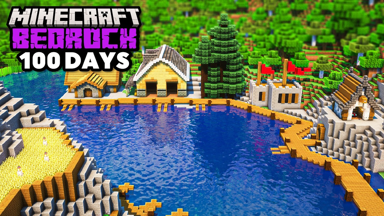 I Survived 100 DAYS of Hardcore BEDROCK Minecraft