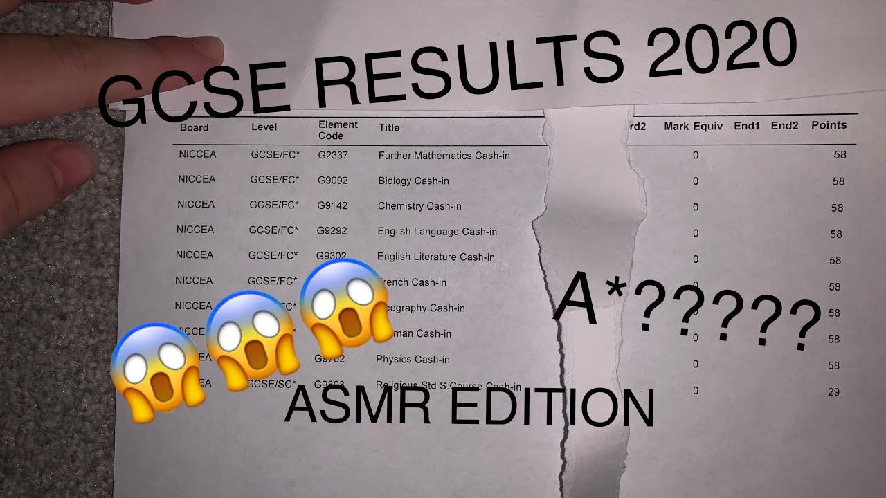 ASMR OPENING MY GCSE RESULTS 2020 (predicted grades)