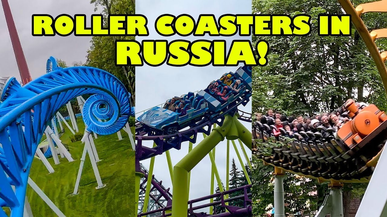 Riding Roller Coasters in Russia! Wonder Island Amusement Park! 4K Front Seat POV Диво Остров