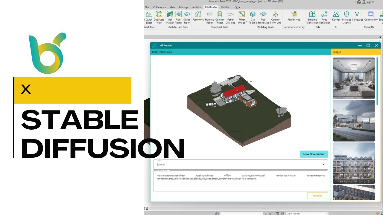 Revit Addin - AI Render | BIMStudio x Stable Diffusion