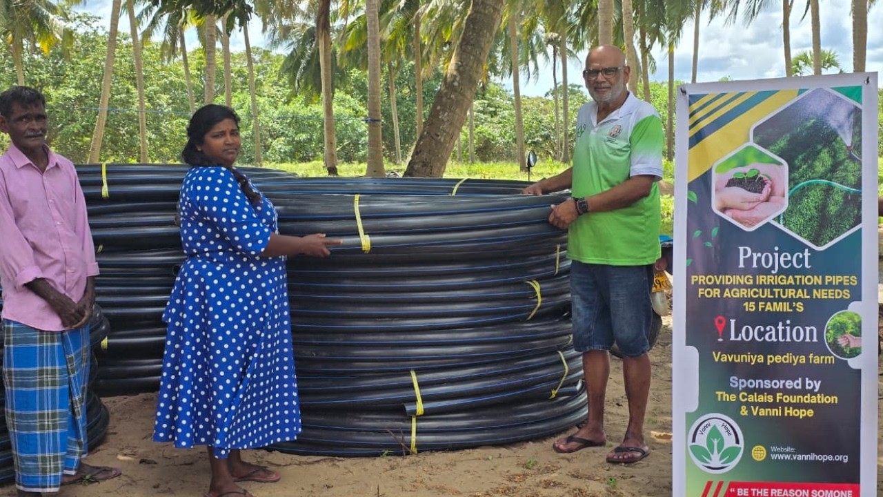 Irrigation Pipe and and Clothing Support for 15 Flood Affected Agricultural Dependent Families