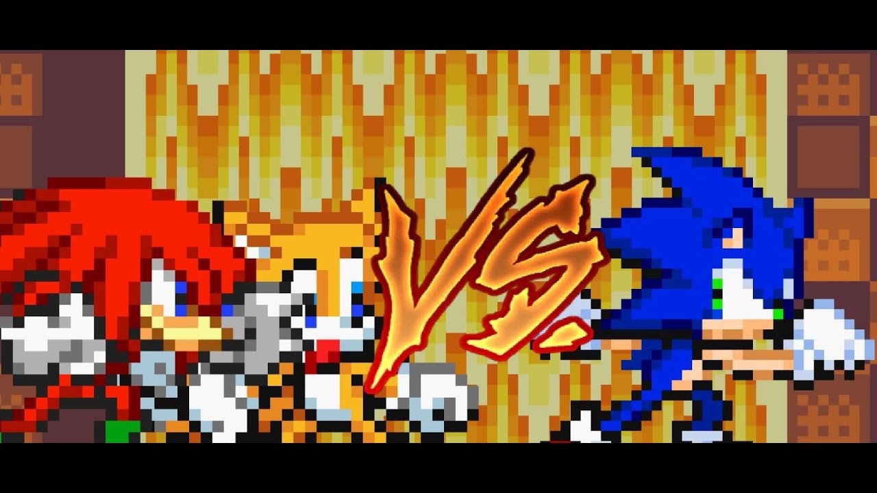 Sprite Animation | Knuckles & Tails Vs Sonic! |
