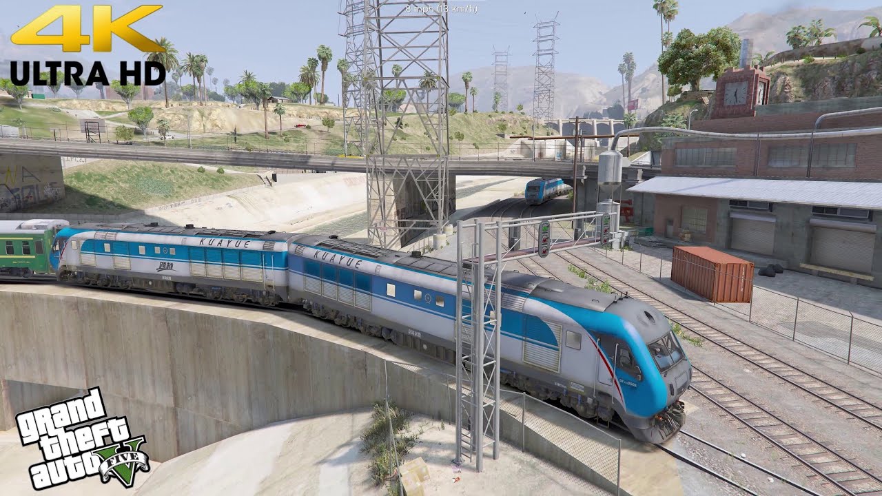 DF11G Diesel Locomotive and China Coaches - Grand Theft Auto V