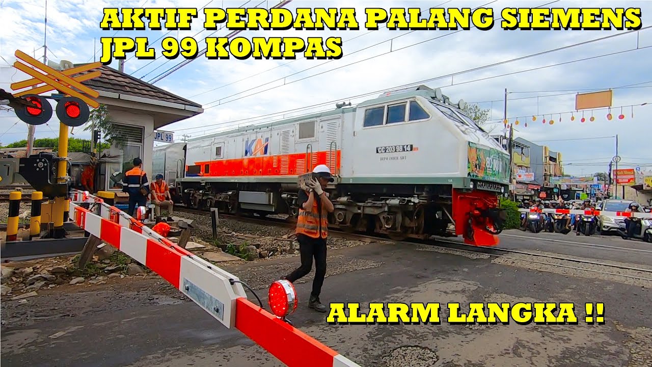 Palang Pintu Perlintasan Kereta Api JPL 99 Kompas Aktif Dgn Alarm Amerika Yg Langka