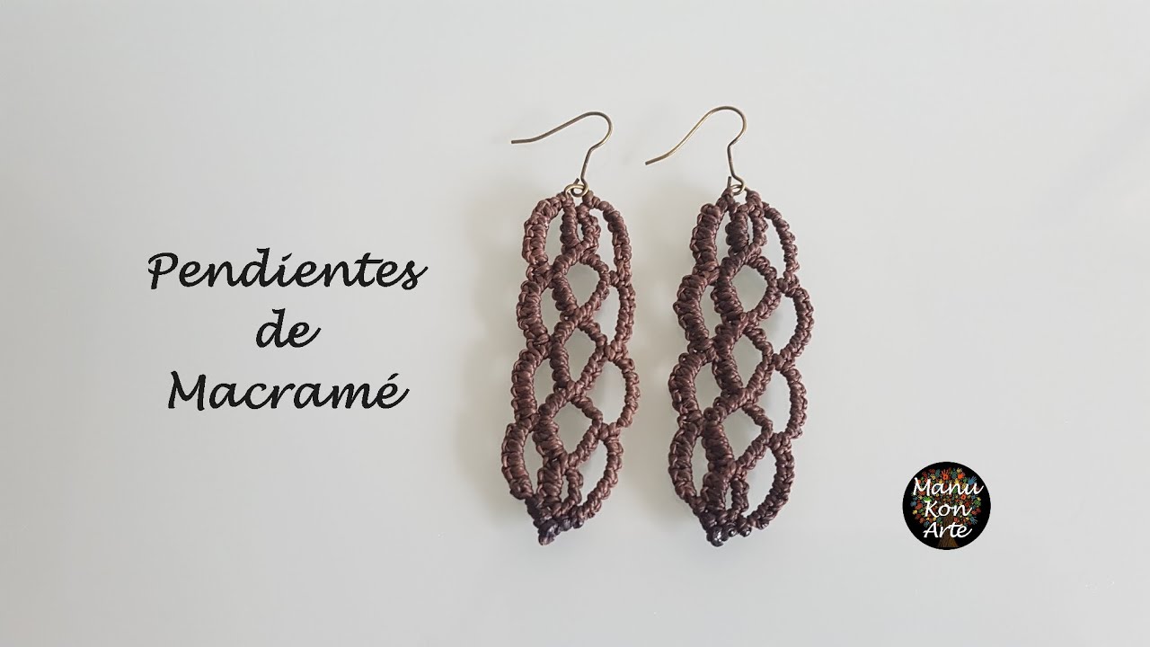Cómo Hacer unos Pendientes de Macramé Geométricos Fáciles Paso a Paso/How to make Macrame Earrings