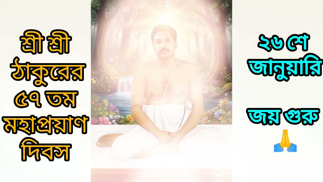 পরম প্রেমময় শ্রী শ্রী ঠাকুরের ৫৭ তম মহাপ্রয়াণ দিবস উপলক্ষে কিছু নিবেদন #deoghar #satsang 