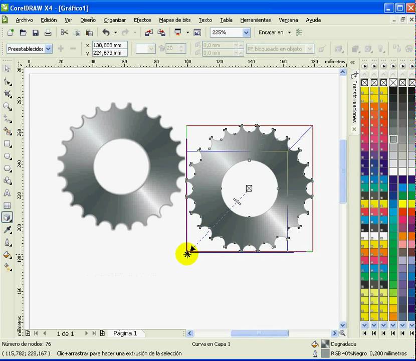 TUTORIAL Corel Draw discos dentados 3D