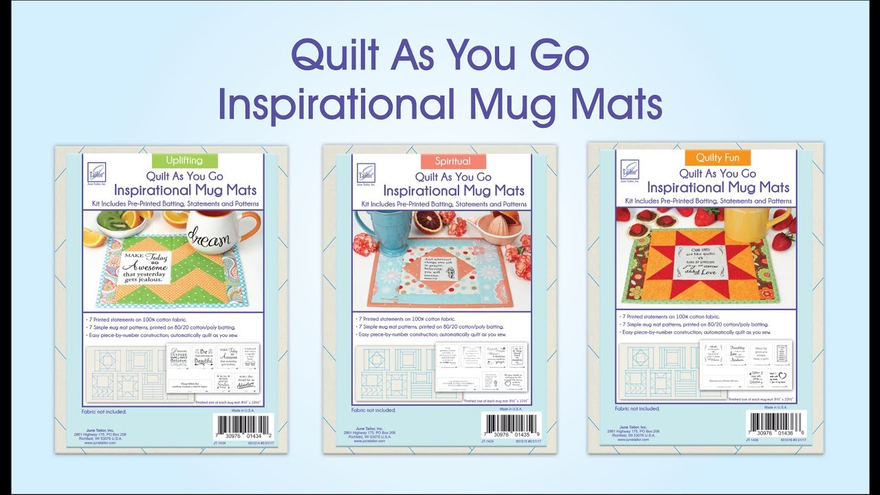 Quilt As You Go Inspirational Mug Mats
