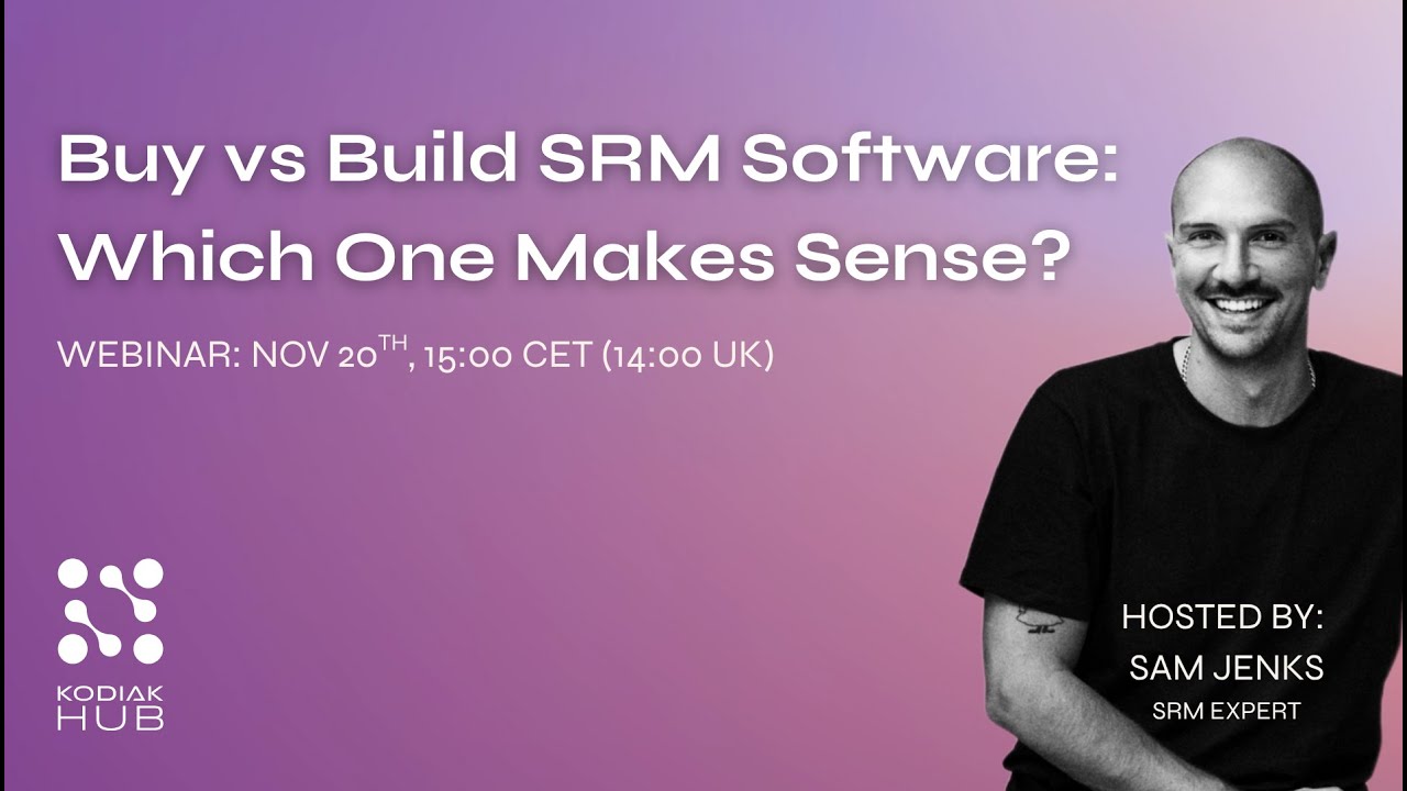 Buy vs. Build SRM Software: which one makes sense?
