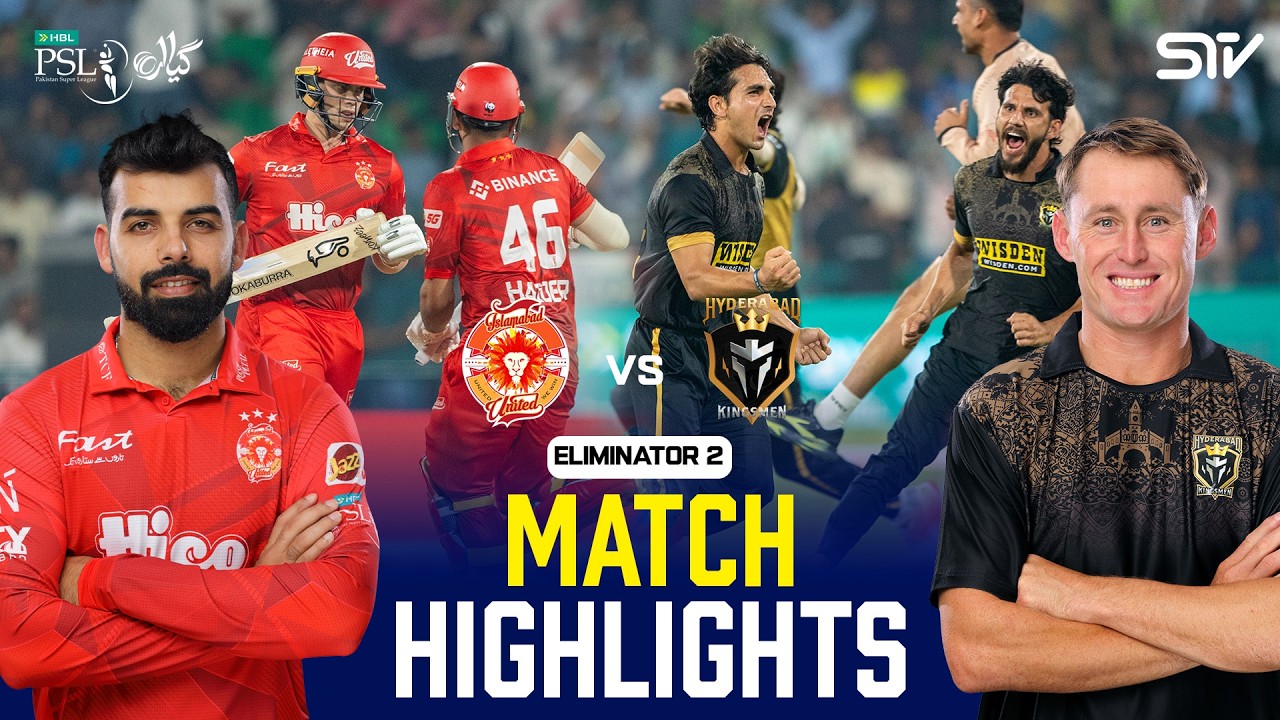Match Highlights | Hyderabad Kingsmen vs Islamabad United | Eliminator 2 | HBL PSL 11 | MZB1J