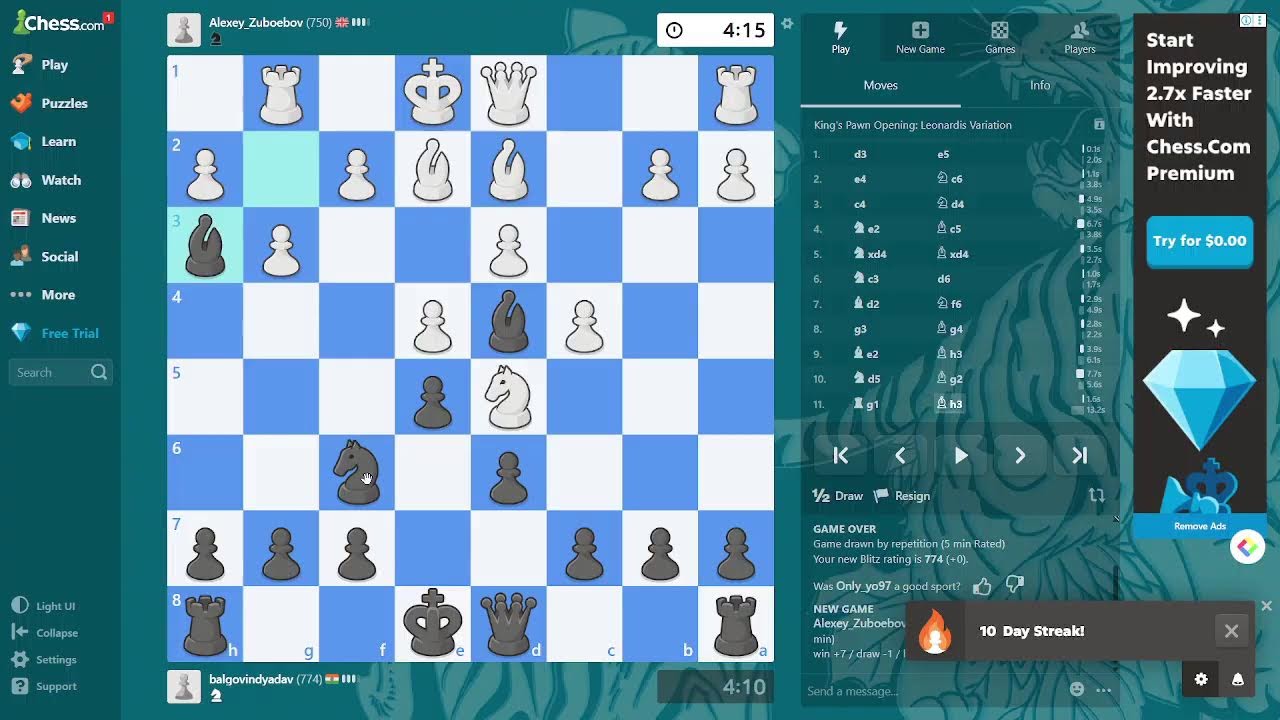 13k Live Stream rapid chess live