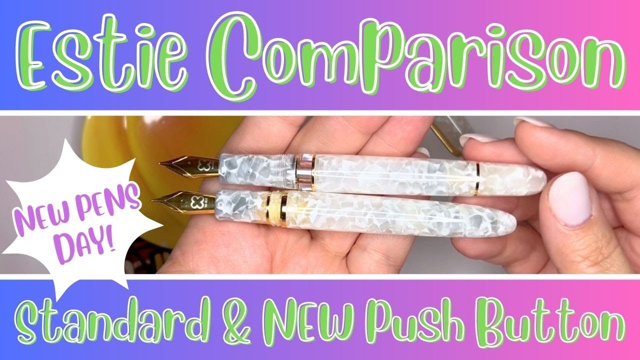 Esterbrook Estie Winter White! ❄️ Comparing Standard & Push Button Fountain Pens
