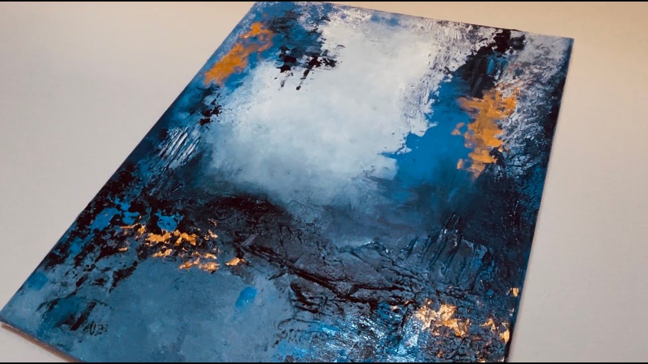 Textured  Abstract Painting on a Large Canvas with my own color mix. #abstractpainting #abstractart