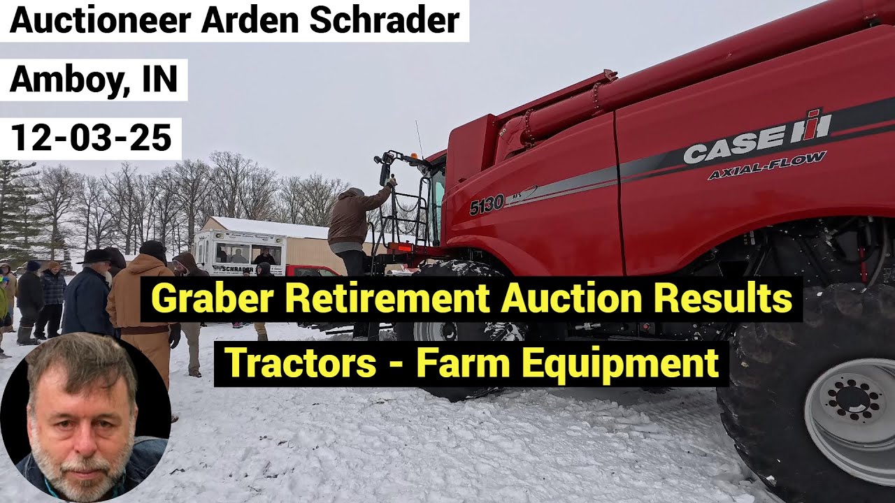 Auction Results - Tractors JD 6170R | 8200 | Cat Challenger MT595B - Case IH 5130 Combine - 12-03-25