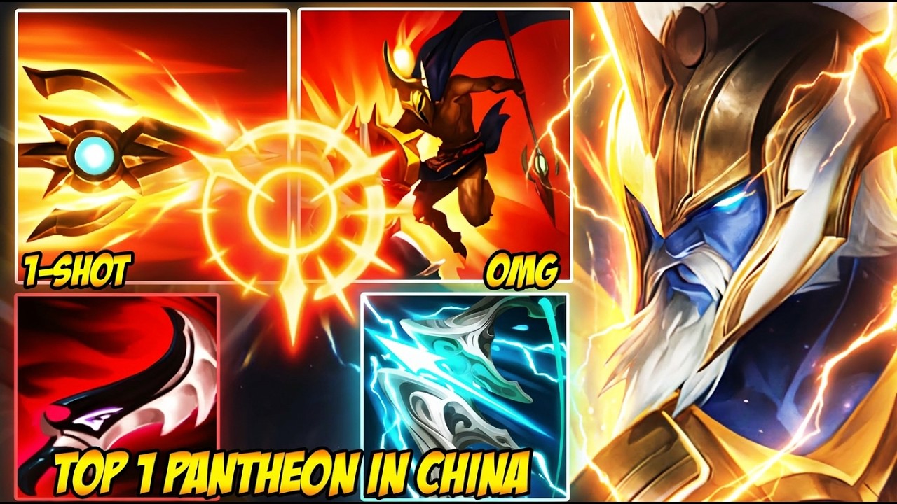 WILD RIFT CHINA TOP 1 PANTHEON - INSANE SPEAR DAMAGE! (ONE-SHOTS)