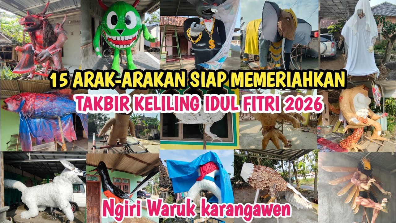 Tiga Tempat‼️Inilah 15 Arak-arakan Siap Memeriahkan Takbir keliling IDUL FITRI 2026