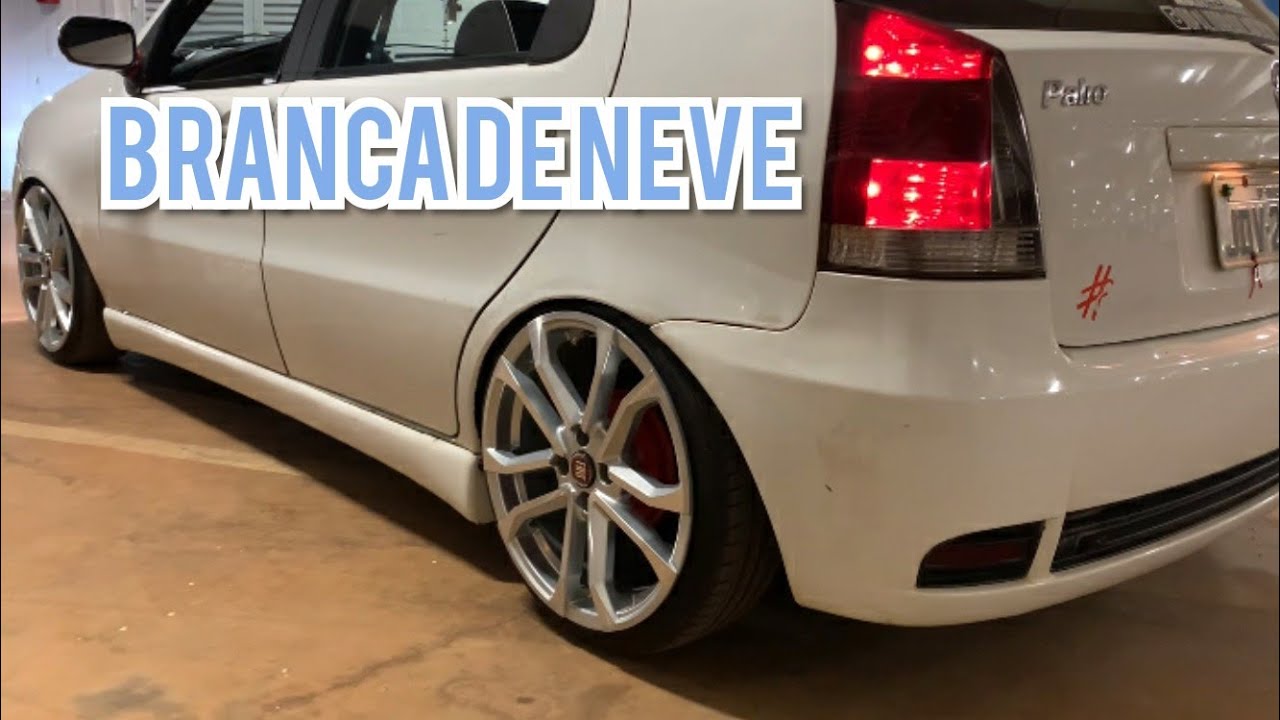 PALIO BRANCO G3 REBAIXADO E COM RODAS DIFERENCIADAS
