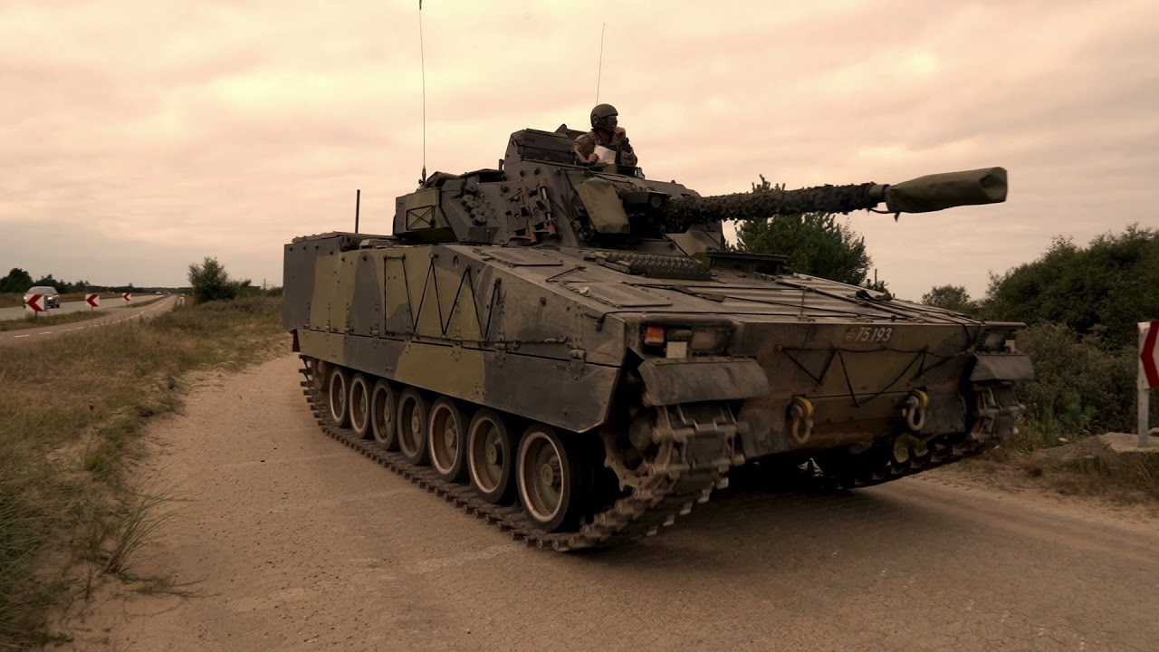 Danish army - Dänische Streitkräfte Übungsplatz Oksbol, Dänemark. Panzer Leopard - Piranha - CV90