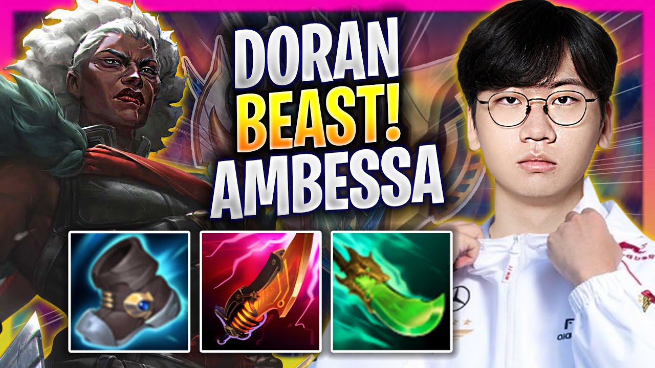 T1 DORAN IS A BEAST WITH AMBESSA! - T1 Doran Plays Ambessa TOP vs Gnar! | Season 2024
