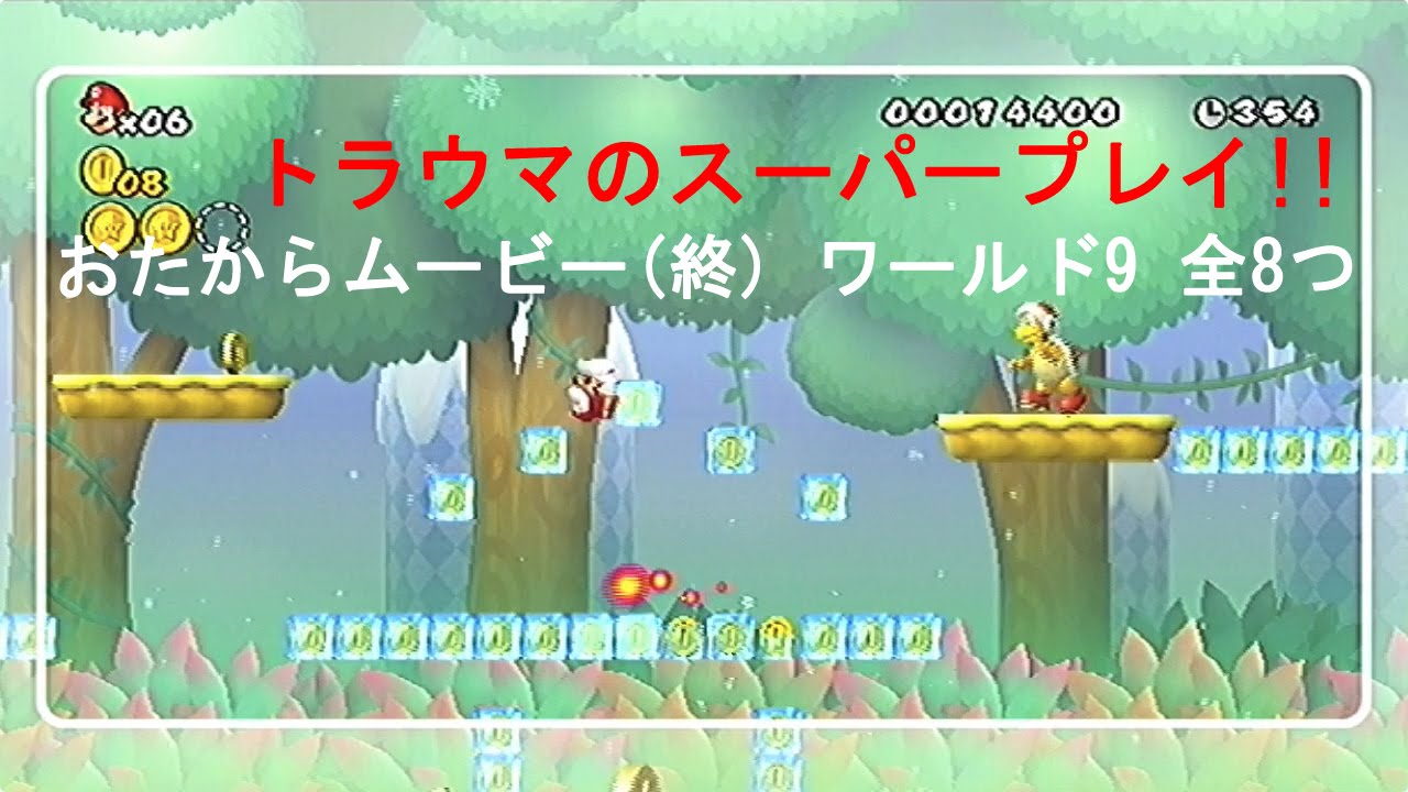 NewスーパーマリオブラザーズWii-90「おたからムービー(終) ワールド9（全8つ）」