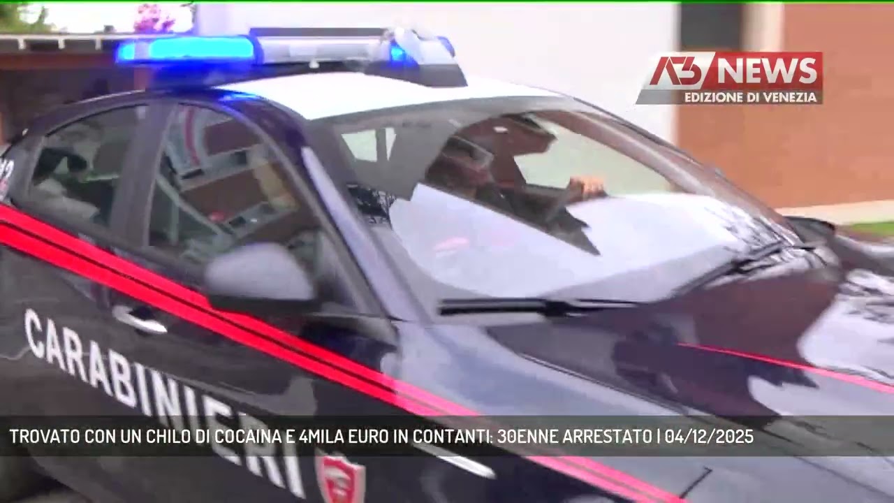 TROVATO CON UN CHILO DI COCAINA E 4MILA EURO IN CONTANTI: 30ENNE ARRESTATO | 04/12/2025