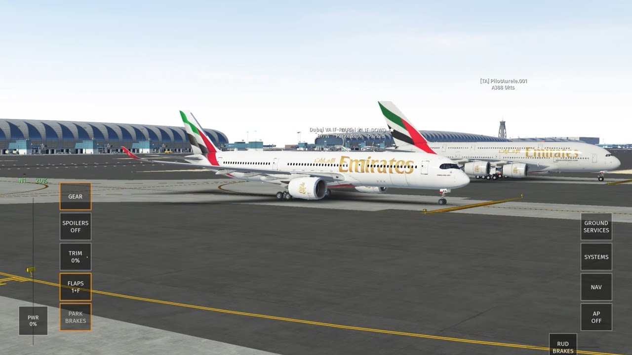 Infinite Flight- Dubai (OMDB) to Edinburgh (EGPH) Emirates A350-900