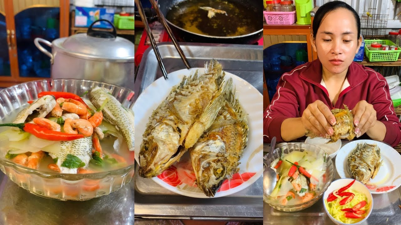 Shrimp Papaya Soup with Deep Fried Fish Recipe 