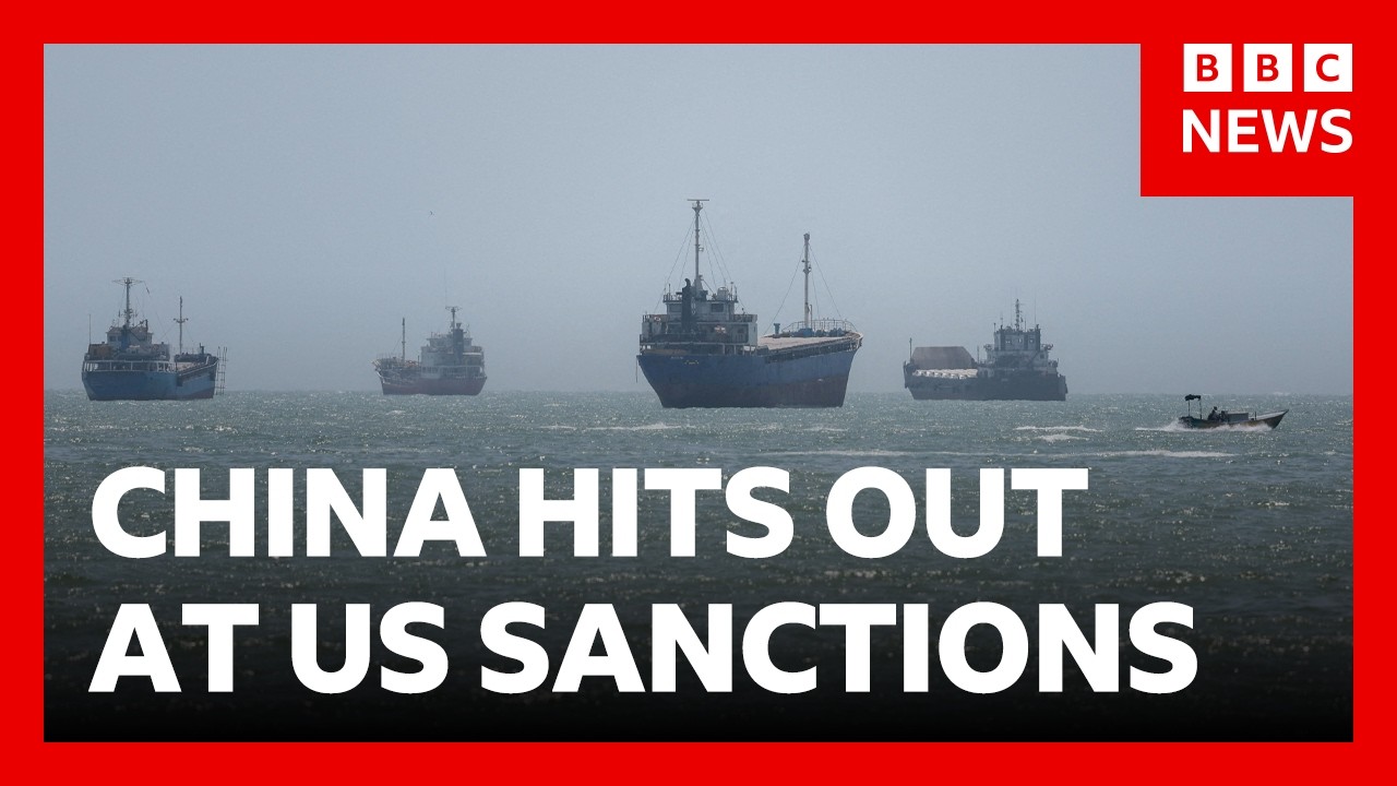 China hits out at 'illegal' US sanctions on Iran and trading partners | BBC News