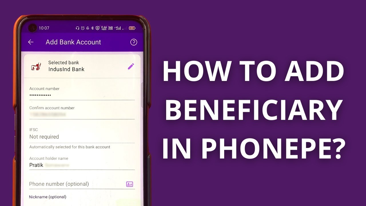 How to Add Beneficiary Account in Phonepe? | Phonepe Bank Account Add