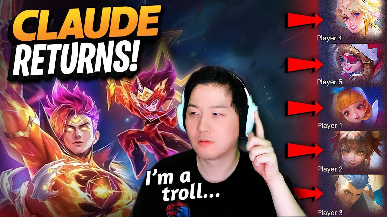 Scary enemy team combo!!! but I picked Claude for trolling | Mobile Legends