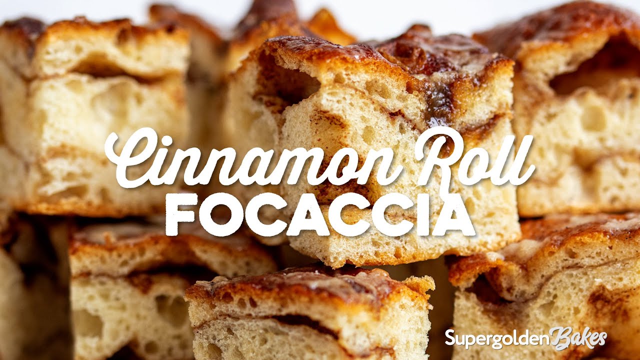 Easy Cinnamon Roll Focaccia | Supergolden Bakes