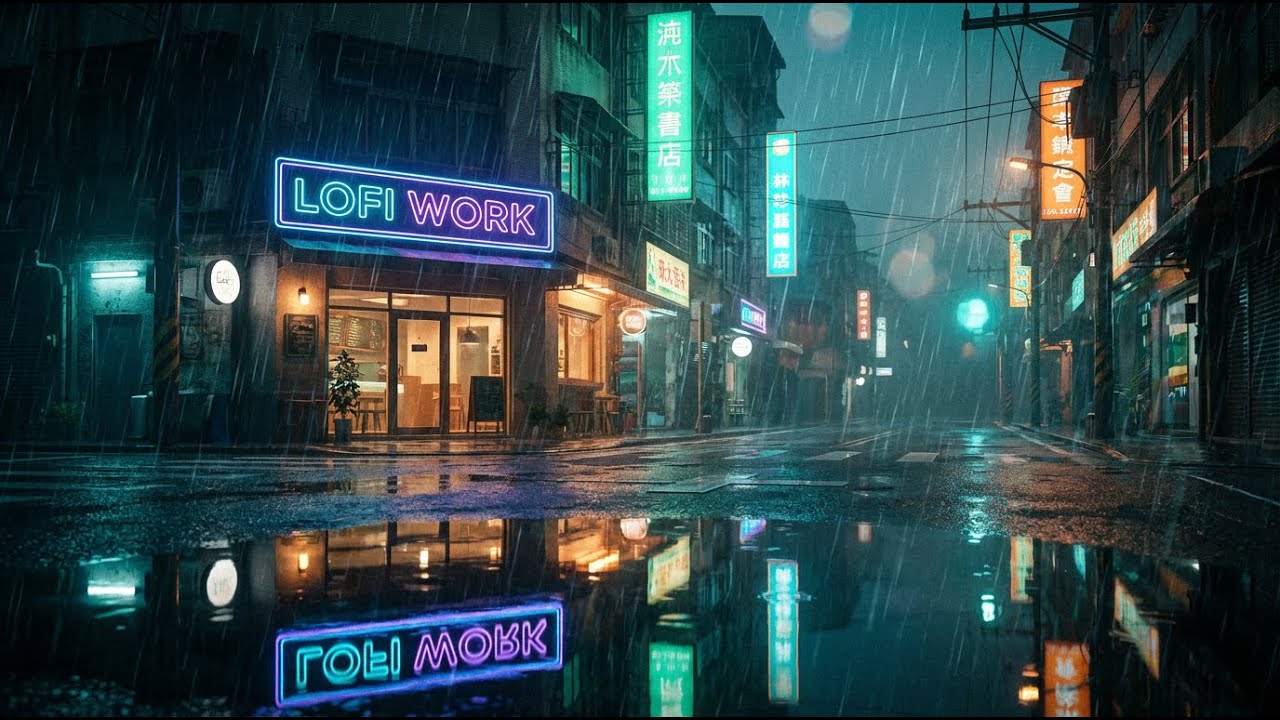 Lofi Hip Hop Beats to Study To 🌧️ Rainy Night Work
