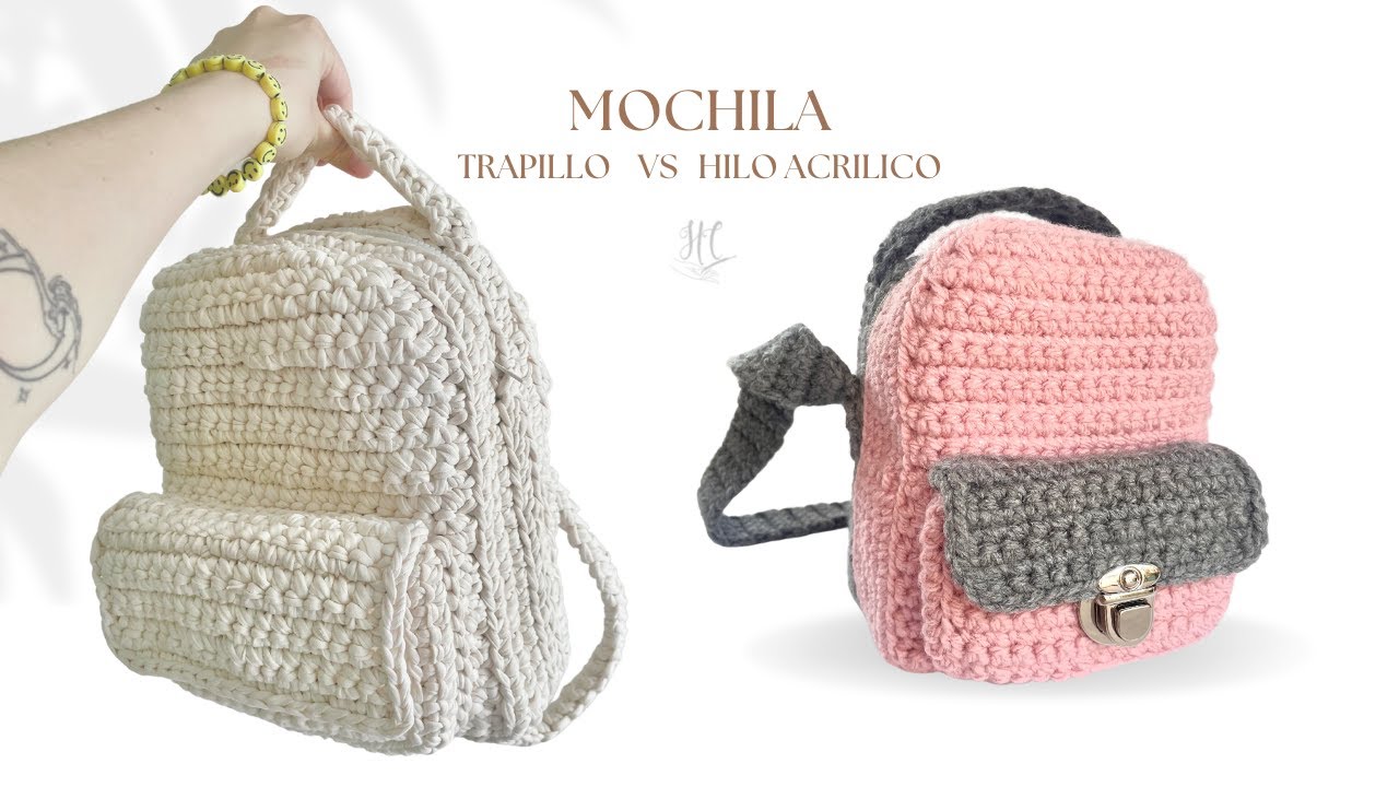 Como Tejer una Mochila a Crochet, asi de fácil la teji | Tutorial Hebras Crochet