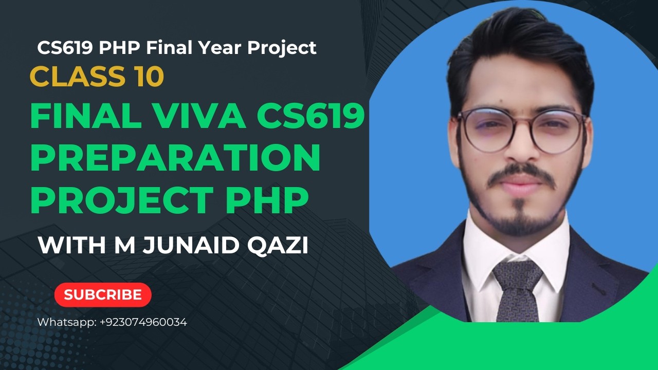 CS619 Final Year PHP Project VIVA Preparation – Class 10 | VIVA Questions | VU