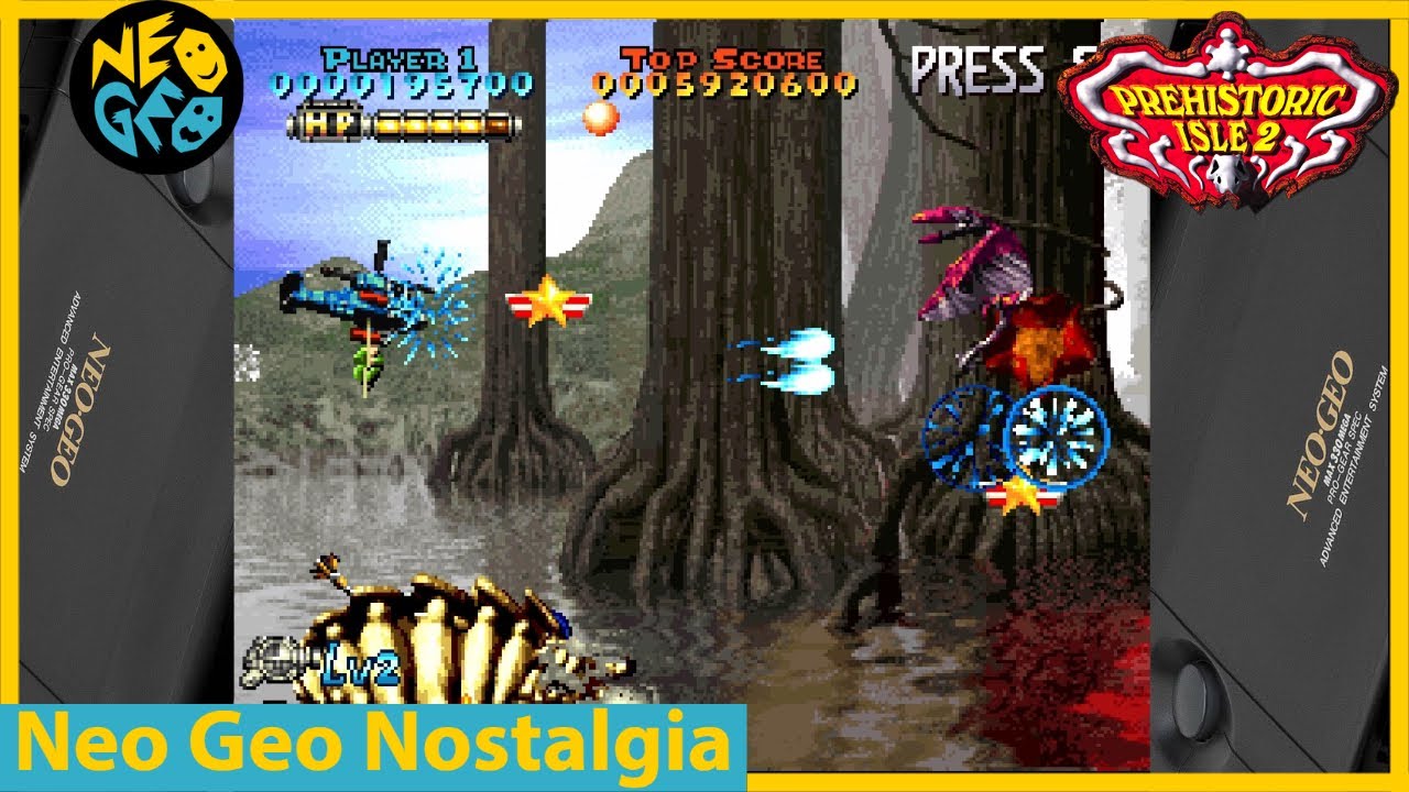 Jurassic SHMUP! Prehistoric Isle 2 on Neo Geo! SNK's Big Dino Energy Arcade Shmup!