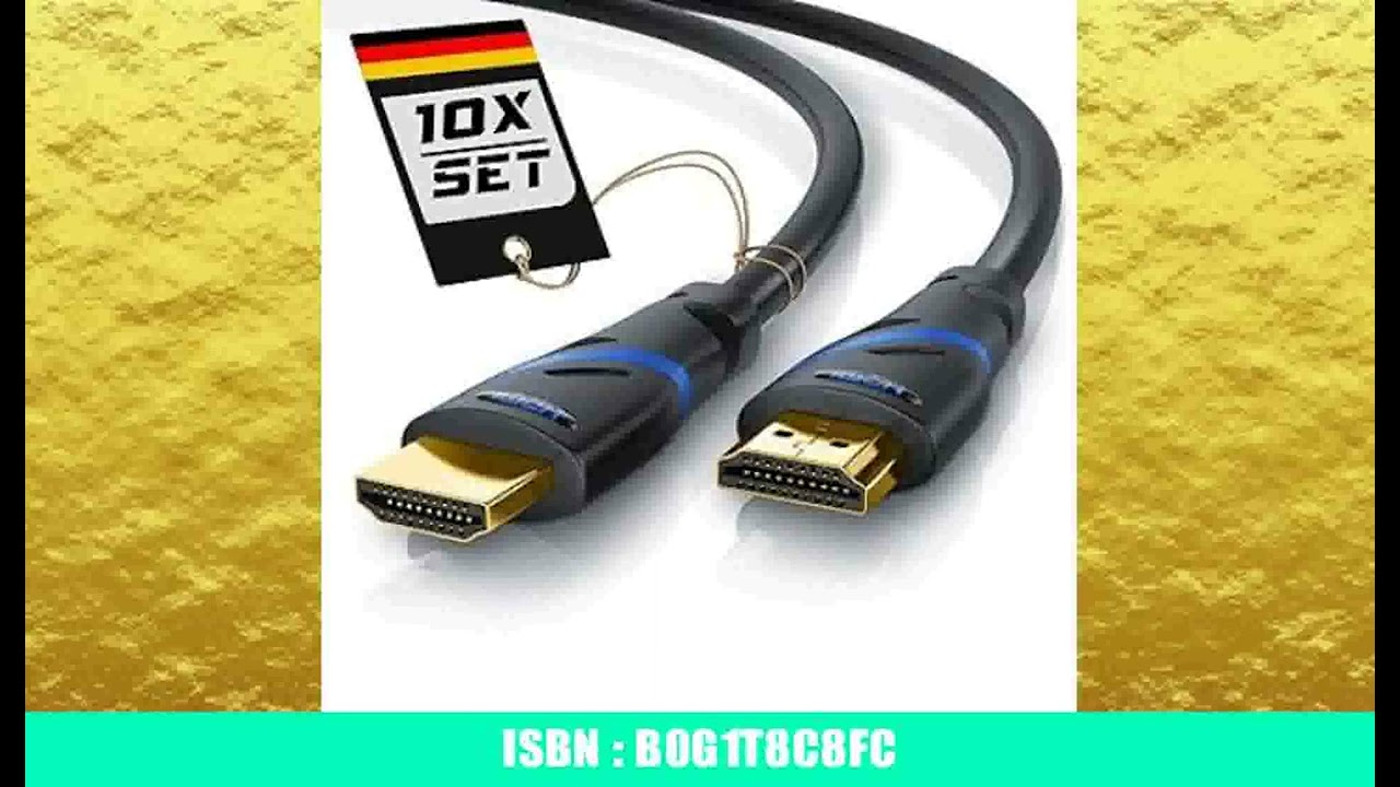 CSL - 10m 10er-Pack 4k HDMI Kabel 2.0b - zertifiziertes Kabel 4k@60Hz - UHD - High Speed Ethernet