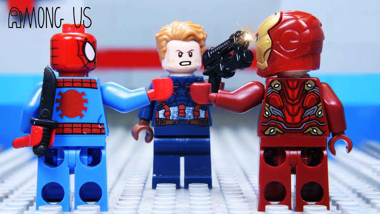 AMONG US The Impostor Is Spiderman | Lego Stop Motion