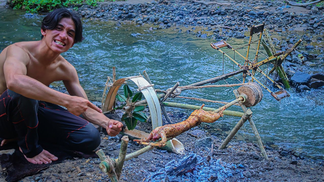 Next level Bushkraft Technology Wasserrad blower und grillen | the jungle boy