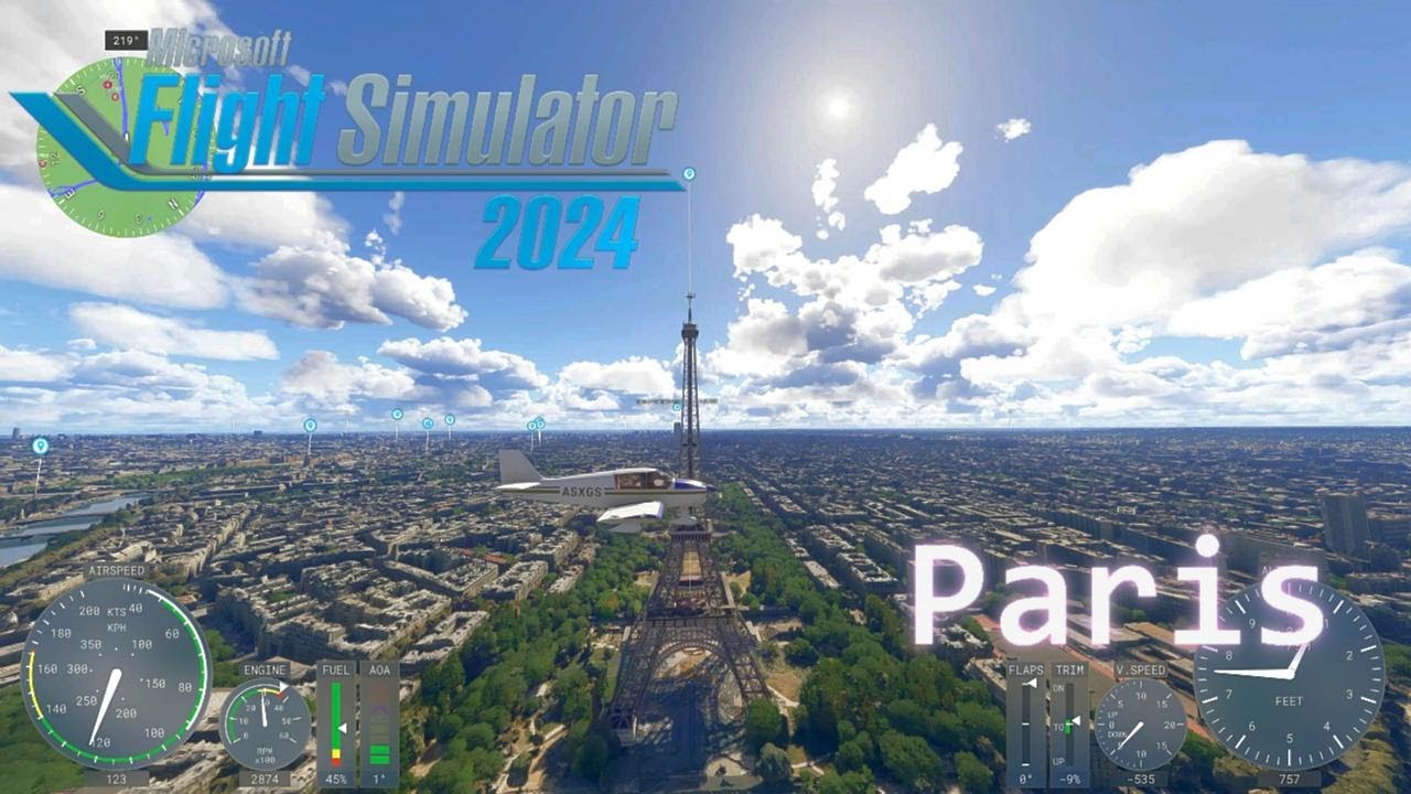 4K Paris France [Microsoft Flight Simulator 2024]